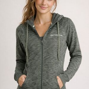 Spyder Womans Medium Dark Green Activewear Hoodie